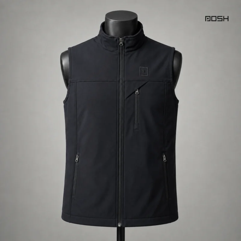 Sleeveless Winter Vest For Men's - Black