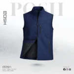 Cutting Sew Blue Vest For Men's - Image 2