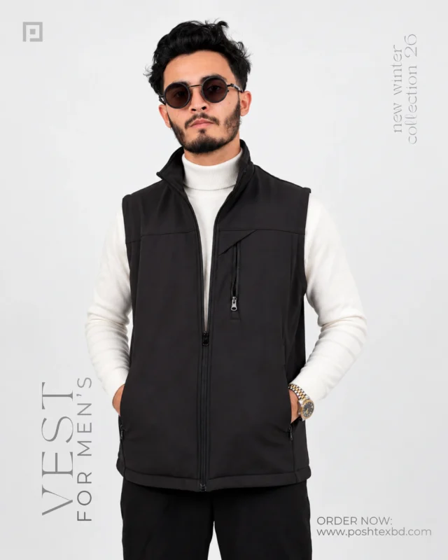POSH-Cutting-Sew-black-Vest-for-Men-–-Winter-Collection