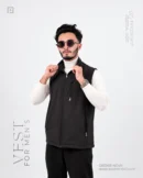 Sleeveless Winter Vest For Men's - Black - Image 6