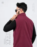 Sleeveless Winter Vest For Men’s - marron color