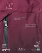 Cutting Sew Maroon Vest For Men's - Image 4