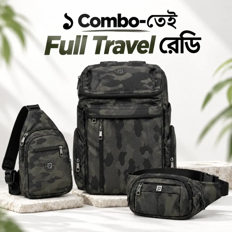 POSH Multifunctional Travel & Daily Use 3-in-1 Combo Bag Set