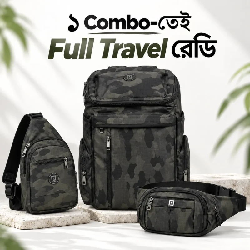 POSH Multifunctional Travel & Daily Use 3-in-1 Combo Bag Set