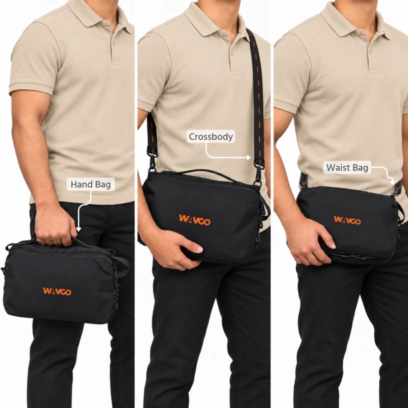 WAYGO_3_Ways_waist bag and crossbody bag orange color